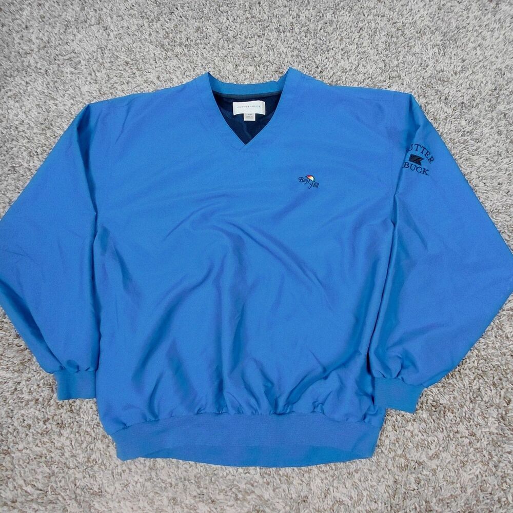 Cutter & Buck Bay Hill Windbreaker Pullover Mens Medium Golf V Neck